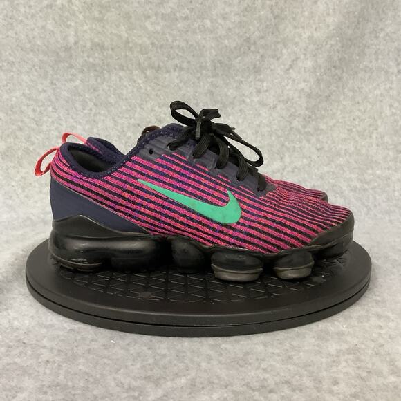 Nike Air Vapormax Flyknit Youth Size 4.5 Running Shoe BQ5238-402 Blue Pink Teal - Picture 1 of 6